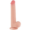 LoveToy SlidingSkin Gode avec Bourses Sliding Skin 17 x 3.5cm